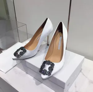 Chaussures plates en tissu satiné bleu pour femmes, chaussures de travail à paillettes et strass en cristal de diamant, chaussures de mariée