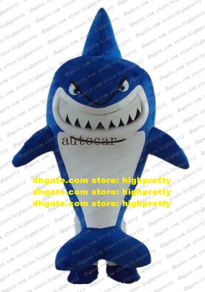 Costume de mascotte de requin bleu Costume de personnage de dessin animé adulte Costume Exposition pédagogique Activité de la société zz7844