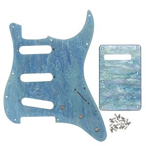 Blue Shellfish SSS Elektrische Gitaar Slagplaat Scratch Plate Achterplaat 1Ply met Schroeven voor Gitaar Accessoires