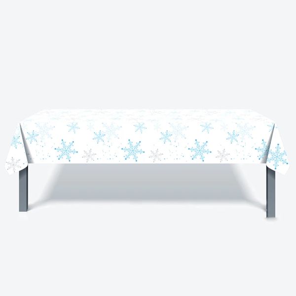 Blue Snowflake Disposable Table Varelle Blue Snow Pares Tasses Napkins Joyeux Noël Filles Happy Snow The Birthday Party Supplies