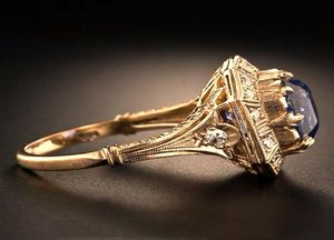 Bague de fiançailles en diamant de princesse topaze bleue, couleur or jaune 18 carats, bijoux cadeaux pour femmes, Ring7880948