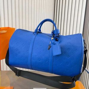 Blue fourre-tout Fleurs Designers Sacs Sports Gym Travel Messager Designer en cuir Sac à bagages Mflru