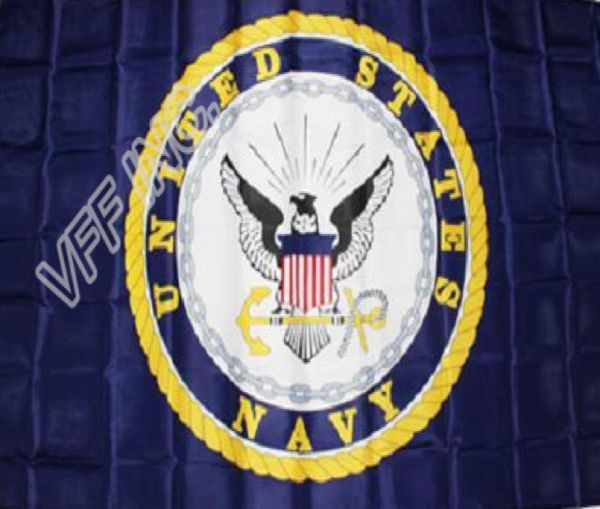 Blue Us Navy Crest Seal Emblem Flag 3ft x 5ft Polyester Banner Flying 150 90cm Custom Outdoor AF396210997