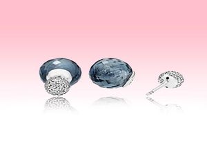 Blue Water druppels Stud -oorbellen Hoogwaardige Crystal Ball Earring met originele doos voor P 925 Sterling Silver Women Earring1903059