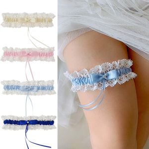 Accessoires de mariage bleu Garter en dentelle pour les jarretières de mariée