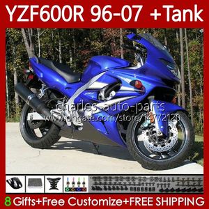 Carrosserie voor Yamaha YZF600R Thundercat YZF-600R YZF600 R CC 600R 86NO.61 YZF600-R 1996 1997 1998 1999 2000 2001 600 ° C 2002 2003 2004 2005 2006 2007 Kuiken Glossy Blue Blk