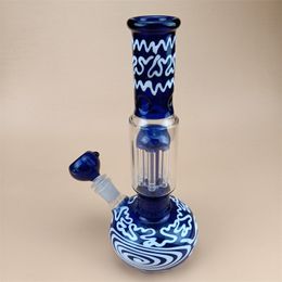 bluewhite glas olie dab rig 11inch water bongs hookahs 6 arm tree perc percolator 18mm joint