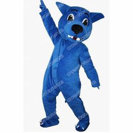 Blauwe Wolf Luipaard Hond Mascotte Kostuums Halloween Stripfiguur Outfit Pak Kerst Outdoor Party Outfit Unisex Promotionele Reclamekleding