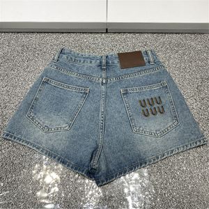 Blue Women Shorts Jeans Diseñador de lujo Pantalones cortos Letras de lujo Investable Inscuros Ins Fashion Street Shorts