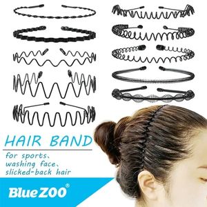 Blue Zoo Men's Hair Band's Women's Wash-Band Clip Sports Back Head Press Bundle Headwear 10 Styl