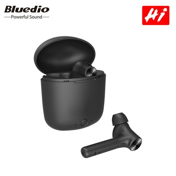 Bluedio Hi TWS Écouteurs Bluetooth sans fil 5.0 Écouteurs intra-auriculaires avec son de basse stéréo avec boîtier de charge Casque de sport pour tous les téléphones