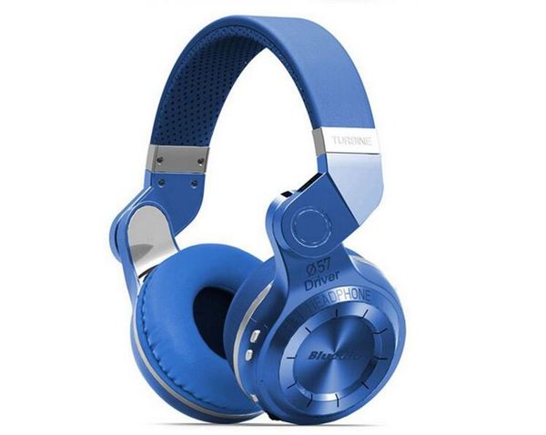 Bluedio T2+ (Turbine 2 Plus) auriculares bluetooth plegables Auriculares Bluetooth 4.1 compatibles con tarjeta SD y radio FM para llamadas/música con caja de embalaje