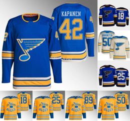 Blues 42 Kasperi Kapanen Jersey Brayden Schenn Kyrou Robert Thomas Torey Krug Pavel Buchnevich Justin Faulk Binnington Brandon SAA3874505