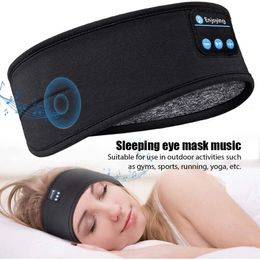 Masque pour les yeux Bluetooth 5.0, casque d'écoute, bandeau de musique pour dormir, doux, élastique, confortable, sans fil, amovible et lavable