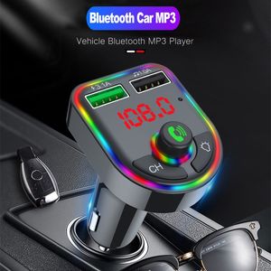 Bluetooth 5.0 FM-zender Autoset MP3-modulator Muziekspeler Draadloze Handsfree Audio-ontvanger Dual USB Fast Charger Car