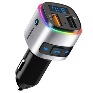 Transmisor FM Bluetooth 5,0, Kit adaptador para coche, reproductor de música, instalación sencilla, Radio retroiluminada con LED, elementos personales para coche BC41