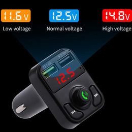 Transmetteur FM mains libres Bluetooth 5.0 pour voiture, récepteur Audio sans fil, lecteur MP3 automatique, double USB, chargeur rapide X3