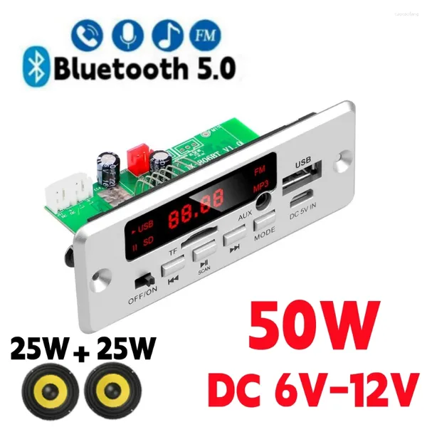 Bluetooth 5.0 MP3 Player Decoder Board FM Radio TF USB 3.5 mm Kit de voiture récepteur du module AUX Audio