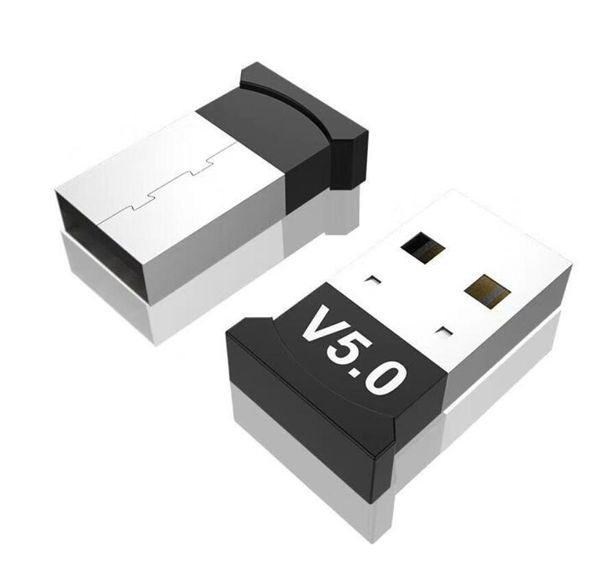 Bluetooth 5.0 Adaptador USB Gadgets Transmisor Receptor inalámbrico Audio Dongle Sender negro para PC Notebook Ratón Teclado Auriculares Altavoz