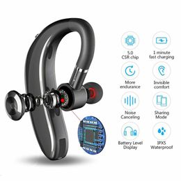 Bluetooth 5.0 Wireless Headsets Hoofdtelefoon Oortelefoon Handsfree Business Headset S109 Drive Call Mini Ear Bud Bluetooth met MIC voor Android IOS Xiaomi DHL -verzending