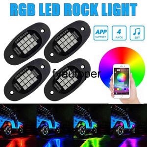 Bluetooth-app-besturing 4 in 1 atmosfeer Lamp RGB-rotsverlichting voor Jeep Auto Truck SUV Off-Road LED Underglow Light