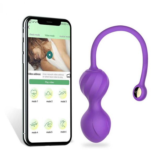 Bluetooth APP Love Egg Controle remoto sem fio Bola vaginal Estimulador de clitóris Vibrador Brinquedo sexual feminino Artigos para mulheres adultas 18 50% barato Venda on-line