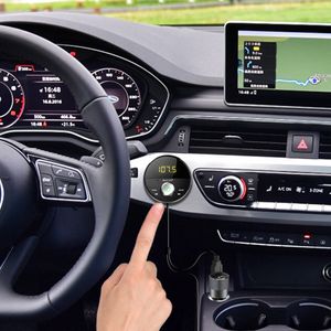 Adaptateur Bluetooth AUX dans le kit mains libres de voiture Récepteur audio BT 5.0 pour téléphone automatique mains libres Carkit Transmetteur FM