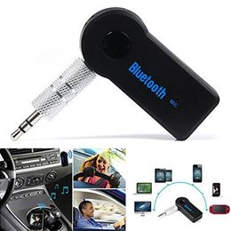 Bluetooth AUX Mini Audio-ontvanger Bluetooth Zender 3 5mm Jack Hands Auto Bluetooth Carkit Muziek Adapter261u