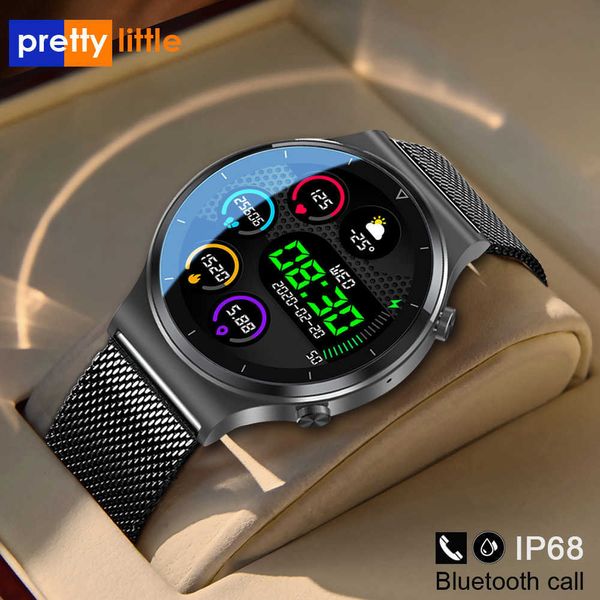 Bluetooth appelle Smart Watch Men S-600 IP68 Étanche imperméable à écran tactile Sports Fitness SmartWatch Face personnalisée pour Android iOS
