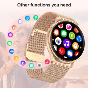 Bluetooth Oproep Smart Watch Women Dial Steel Watches Men Sports Fitness Tracker Hartslag Smartwatch voor Android iOS G35 Multifunction Watch Telefoon