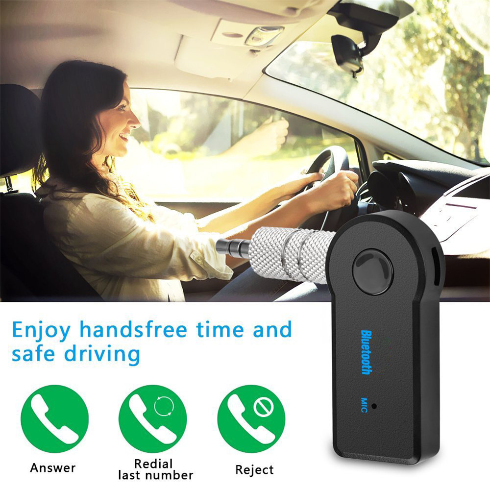 Bluetooth Car Adapter Receiver 3.5mm AUX Stereo Wireless USB Mini Bluetooth-ljudmottagare för smart telefon MP3 med detaljhandelspaket