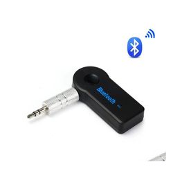 Bluetooth -auto -kit 2 in 1 draadloze 5,0 ontvangerzenderadapter 3,5 mm -aansluiting voor muziek o aux a2dp hoofdtelefoonontvanger drop levering dh0er