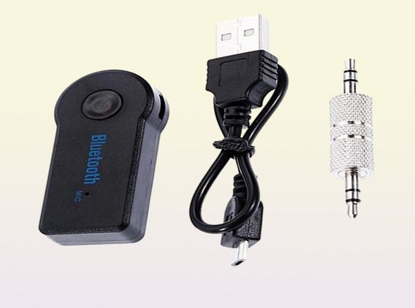 Kit de voiture Bluetooth Aux o Adaptateur récepteur de musique stéréo Reciver Hands Free Wire Wired with Mic7790024