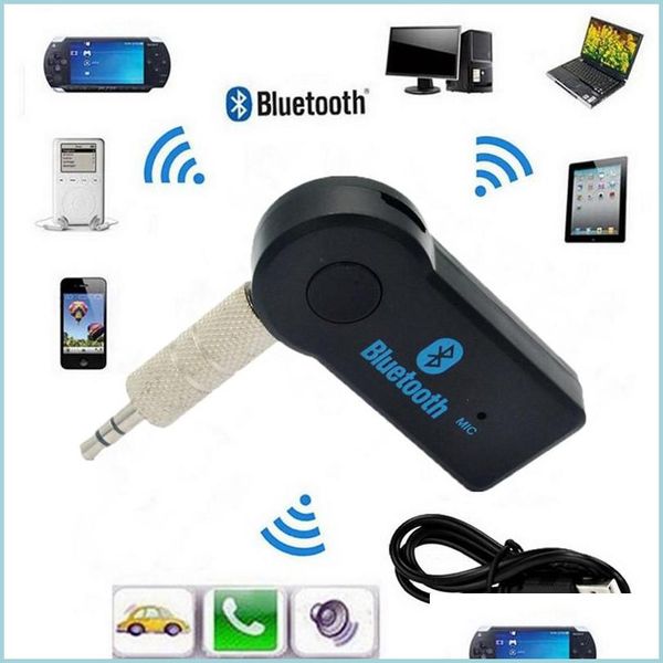 Kit de voiture Bluetooth Kit de mains de voiture Bluetooth 3,5 mm Streaming stéréo sans fil Aux O Récepteur de musique Mp3 Usb V3.1 et lecteur Edr Drop Deliv Dhsie