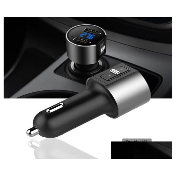 Kit de coche Bluetooth C26S Adaptador de radio inalámbrico Reproductor de MP3 Calidad superior Plus Cargador USB dual 710 días Llegada2995695 Entrega de gota Automo Dhdo0