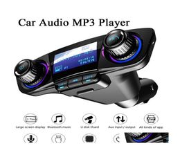 Bluetooth Car Kit FM TRANSTRER MAINS WIRESS MODATOR MODATOR lecteur mp3 TF Double USB 21A POWER OFF Affichage O Drop Livrot Mobil1368689