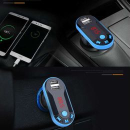 Kit de voiture Bluetooth i9 5.0 Transmetteur FM Récepteur audio mains libres sans fil Lecteur MP3 automatique 2.1A Double USB Accessoires de chargeur rapide