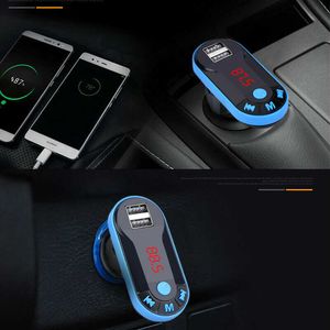 Bluetooth Carkit I9 5.0 FM-zender Draadloze Handsfree Audio-ontvanger Auto MP3-speler 2.1A Dual USB Fast Charger Accessoires