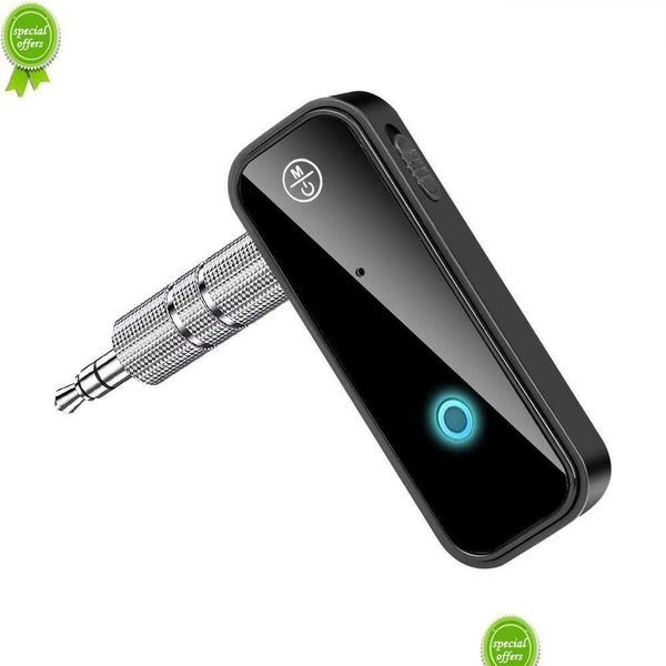 Kit de voiture Bluetooth Nouveau récepteur d'émetteur Adaptateur sans fil 3,5 mm O Stéréo Aux pour musics Hands Headset Drop Livrot Automobiles M OT4VA