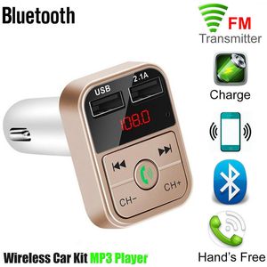 Bluetooth-kit Telefoon oplader Handsfree FM-zender Draadloze radio auto MP3-muziekspeler Dual USB 2.1A Snelle oplader