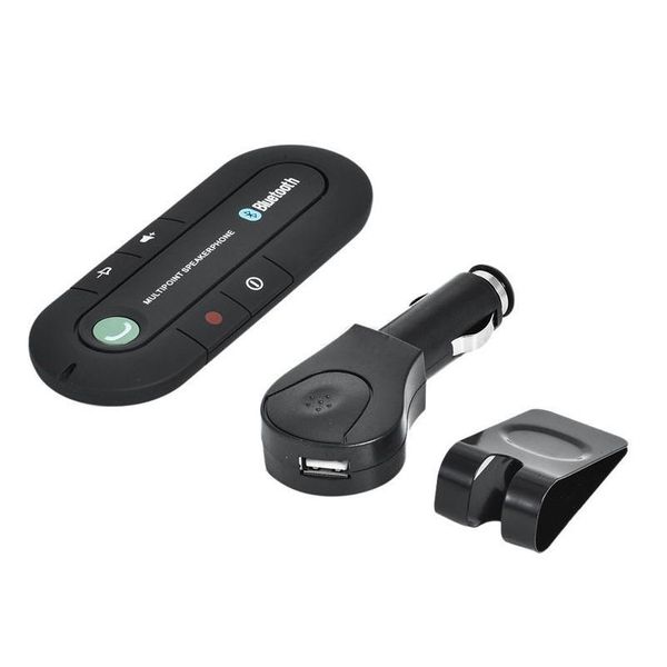 Kit de voiture Bluetooth Pare-soleil Haut-parleur Téléphone Lecteur de musique MP3 Mains sans fil Récepteur Chargeur 20pcs Drop Livraison Automobiles Motos Dhwmh