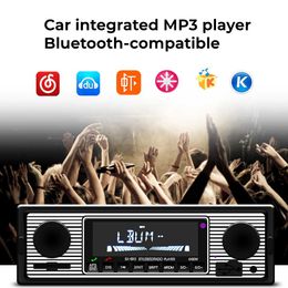 Reproductor de MP3 integrado para coche compatible con Bluetooth, Radio FM Hd, navegación, llamada manos libres, tarjeta de disco U, informe auxiliar con Control remoto