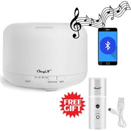 Humidificateur d'air ultrasonique compatible Bluetooth silencieux Cool Mist Maker hydratant vapeur diffuseur d'huile essentielle avec synchronisation 210724