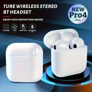 Bluetooth Earphone Pro 4 TWS Wireless Earbud Earbud Compatible 5.0 Casque étanche avec micro pour micro Xiaomi Iphone Pro4 Earbuds
