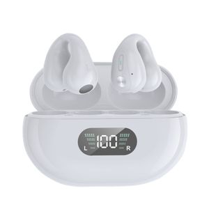 Écouteurs Bluetooth Conduction osseuse de l'oreille Apple Max Casque sans fil TWS Binaural Réduction du bruit Écran LED étanche Tour d'oreille Casque d'empreintes digitales tactiles