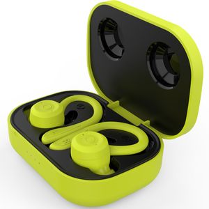 Bluetooth-oortelefoon Koptelefoon voor IOS Iphone Android Hangende oordopjes Waterdicht Mini sport Draadloos Cuffie Oplaadetui Stereo Ruisonderdrukkende oordopjes