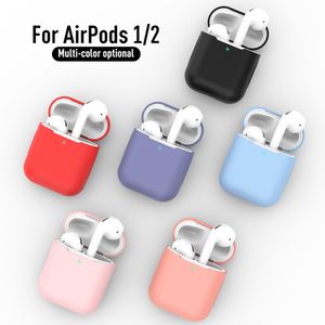 Funda de silicona suave para auriculares Bluetooth para Apple AirPods 1/2/3 Pro, funda protectora anticaída, bolsa para auriculares