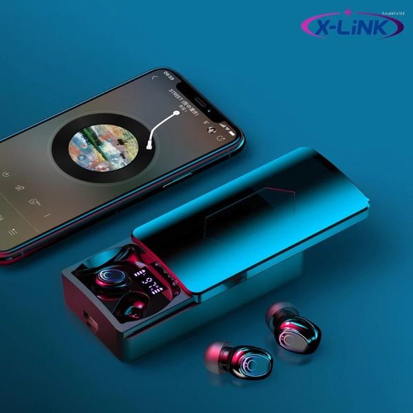 Auriculares inalámbricos con Bluetooth, cascos con pantalla LED, estéreo, Control táctil, micrófono HD resistente al agua para teléfono inteligente
