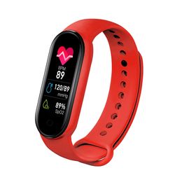 Bluetooth ejercicio de frecuencia cardíaca, oxígeno en sangre y monitor de presión arterial, recordatorio de monitoreo de salud del sueño, brazalete inteligente M6 impermeable personalizable