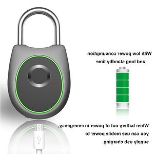 FreeShipping Bluetooth Vingerafdrukslot Draagbare Keyless Smart USB Elektrisch slot IP65 Waterdichte tas Bagagekoffer Telefoon APP Controle Loc Cwul